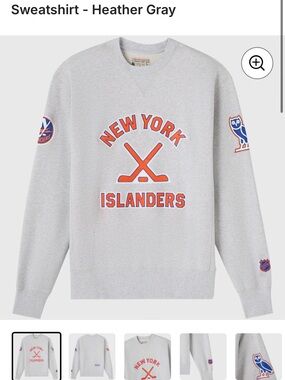 New York Islanders Gray Crewneck Sweatshirt - NHL OVO